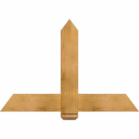 Ekena Millwork Eugene Rough Sawn Timber Gable Bracket, Western Red Cedar, 48"W x 32"H x 2"D x 6"F, 16/12 Pitch GBW048X32X0206EUG00RWR